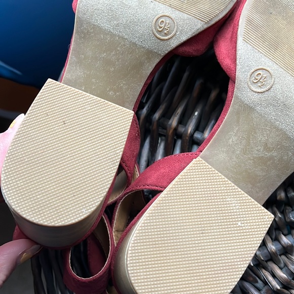 Universal threads rust chunky heels New 9.5! Suede like - Picture 6 of 12